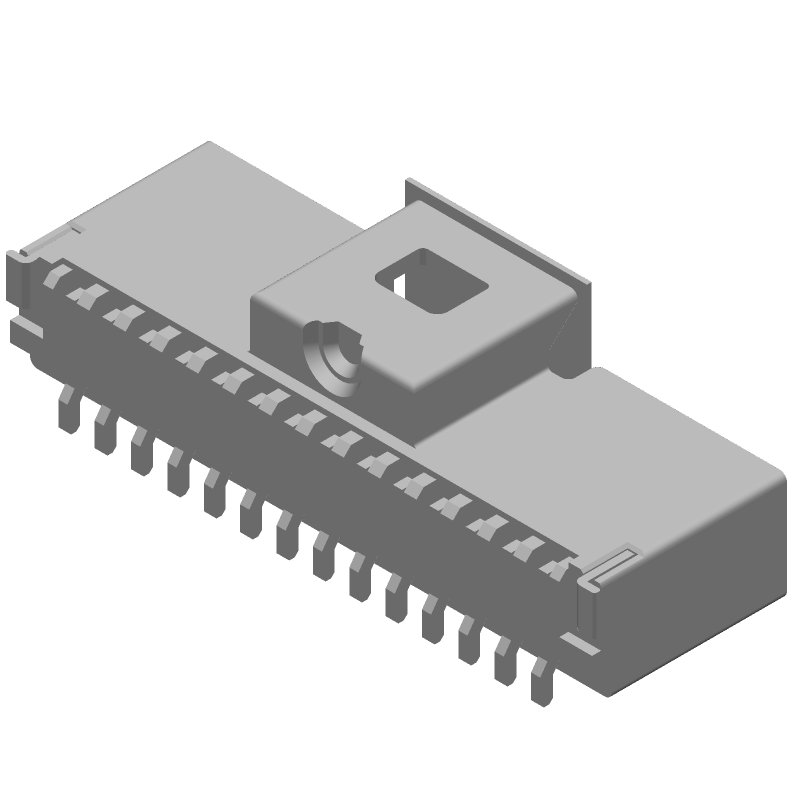 1mm Shrouded Header, 14 Pos, Vertical, SMD, 1A, 50V, Tin