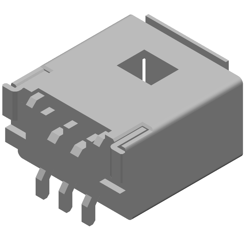 3 Pos 1 Row Male Header, 1mm Pitch, 50V, 1A, SMT, Tin