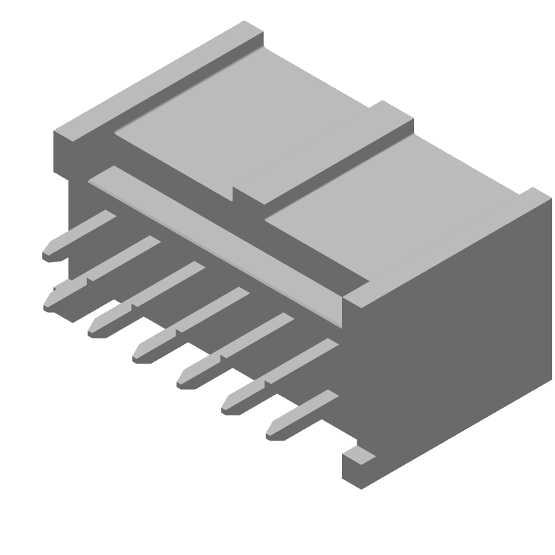 12 Pos 2 Row Header, 2.54mm Pitch, Male, Solder, 3A, 350V