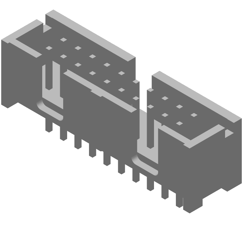 20 Pos 2.54mm Pitch Vertical Header, 1A, Gold Contact