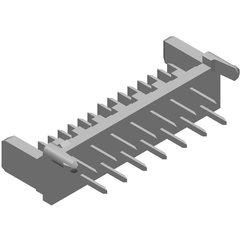 1.27mm Pitch Male Header, 14 Pos, 1 Row, 250V, 1.2A