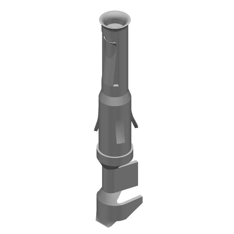 Female Socket Power Connector, 13A, 18-22AWG Crimp, Tin Plated Brass