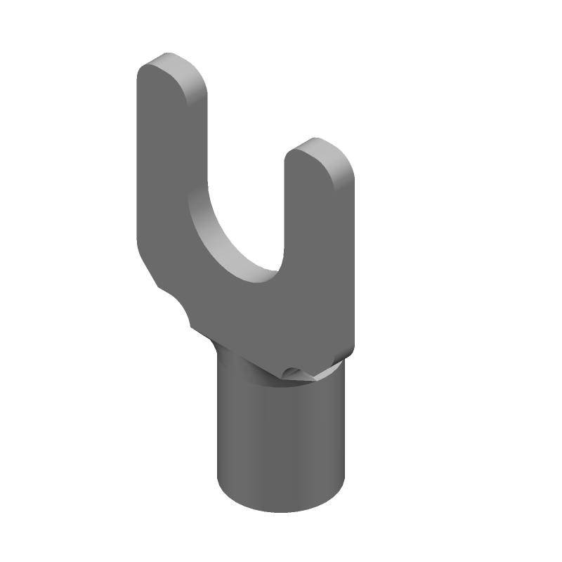 Female Spade Terminal, 16-22AWG Copper, Tin Plated, Straight