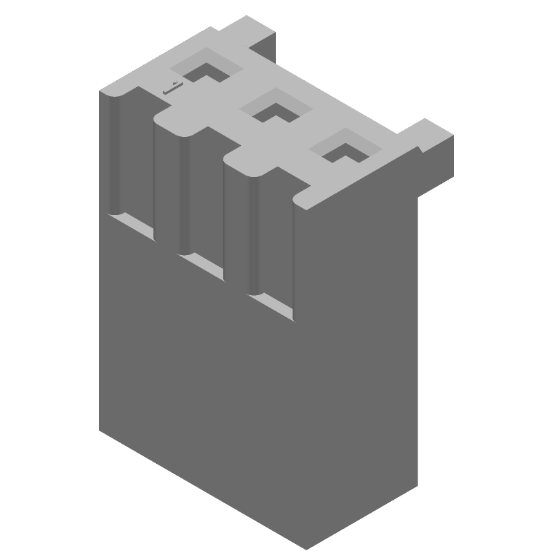 3 Pos 3.96mm Crimp Receptacle Housing, Wire-to-Board, 6.5A