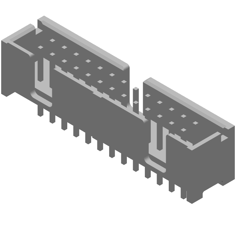 26 Pos 2 Row 2.54mm Pitch Male Pin Header, Signal, 1A, 250V, Through Hole