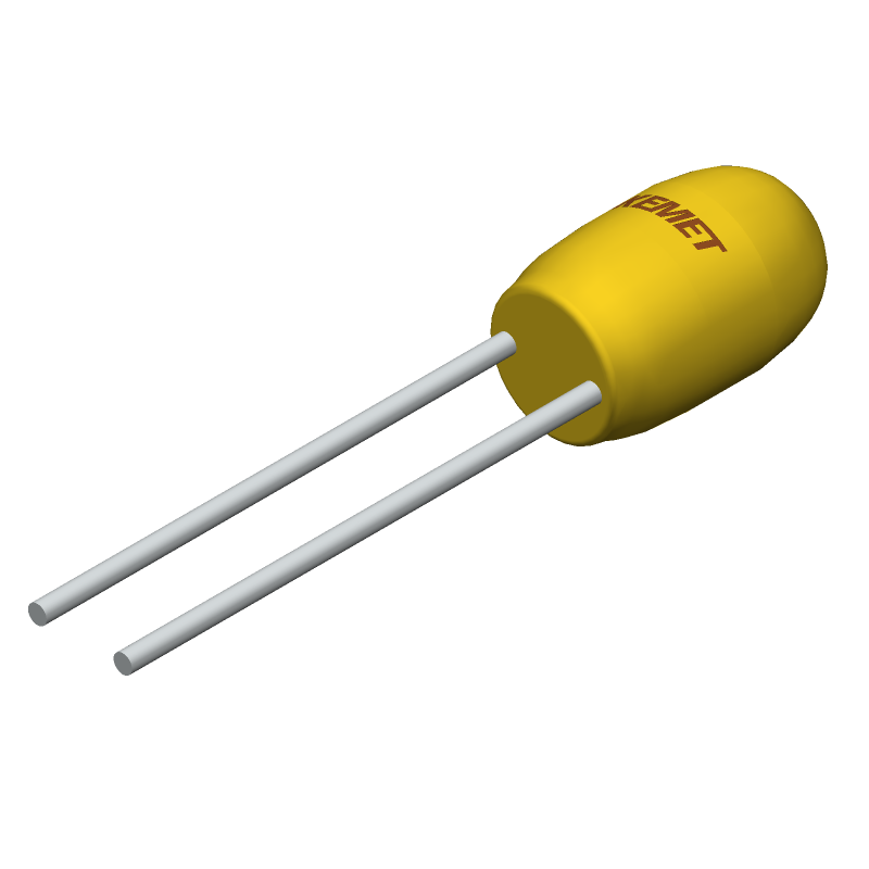 4.7uF 10V Tantalum Capacitor, Radial, Through Hole, 10% Tol