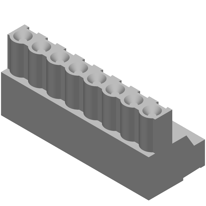 8 Pos 5.08mm RA Plug, 15A 300V, Green, UL94 V-0