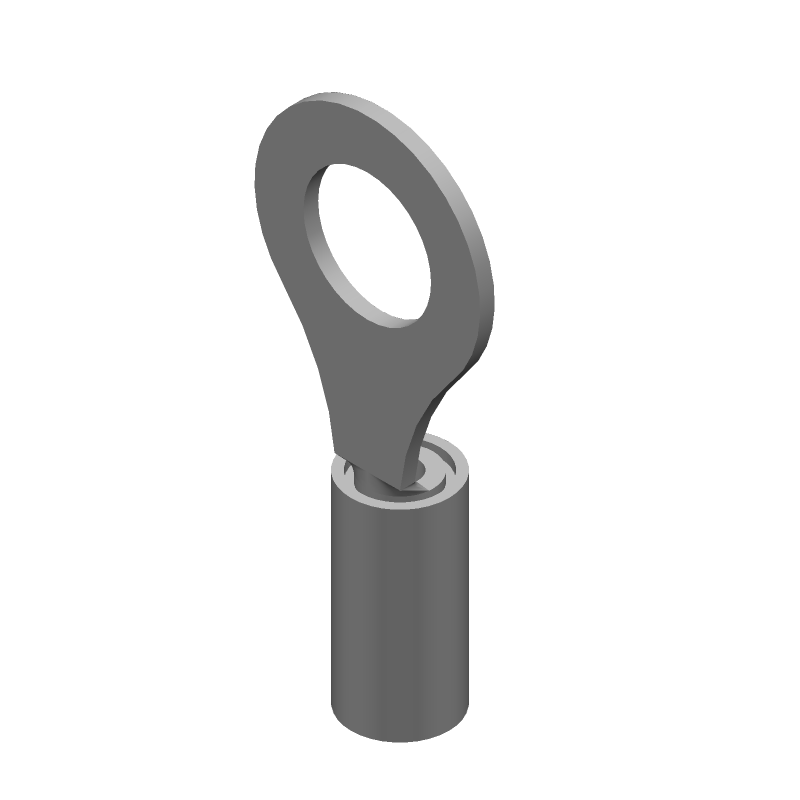 Ring Terminal, 16-22AWG, Copper, Tin Plated, Red Insulated, 300V