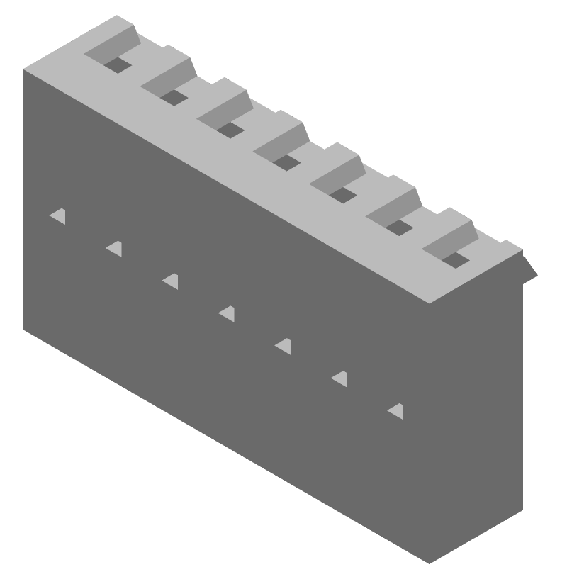 Board Connector, 7 Contact(s), 1 Row(s), Female, Straight, 0.156 inch Pitch, Crimp Terminal, Polarized Lck, Plug,