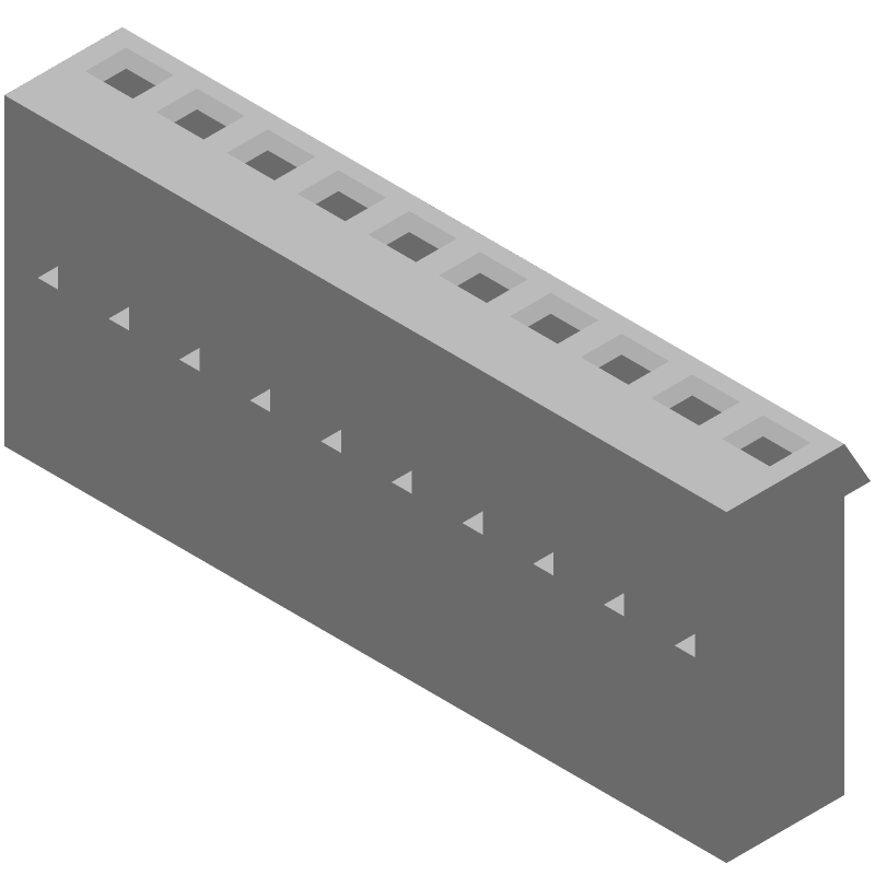 Board Connector, 10 Contact(s), 1 Row(s), Female, Straight, Crimp Terminal, Locking, Natural Insulator, Plug,