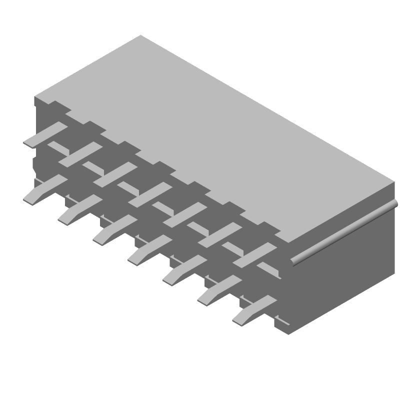 14 Pos Male Power Connector, 6A, 600V, Gold, Solder, Through Hole