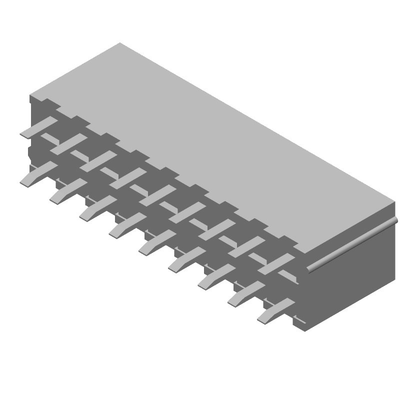 18 Pos Male Power Connector, 9A, 600V, Solder, Through Hole