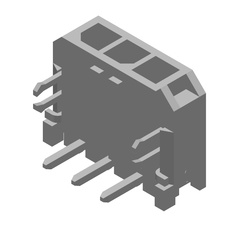 Rectangular Power Connector, 3 Contact(s), Male, Solder Terminal, Receptacle,