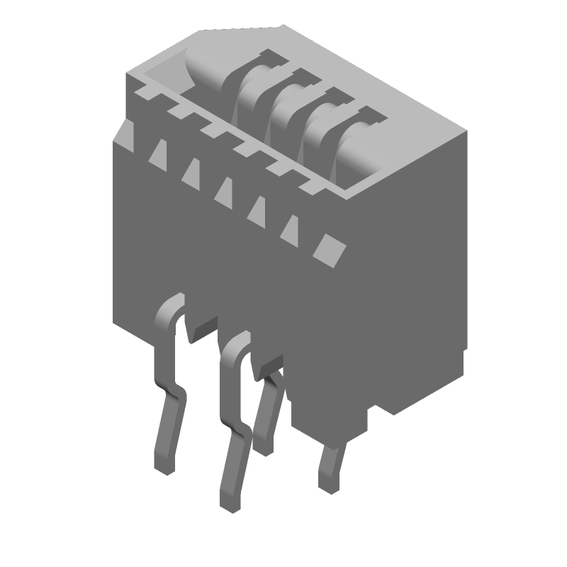 4 Pos Female Header, 2.5mm Pitch, Straight, Solder, 200V