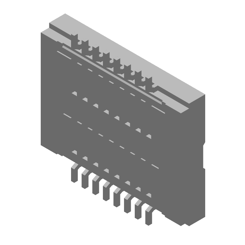 16 Pos 2 Row 0.5mm Pitch Receptacle, Gold, SMT, 50V