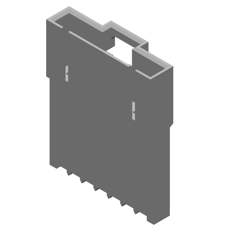 7 Pos Female Crimp Connector, 2.54mm Pitch, Straight, UL94 V-0
