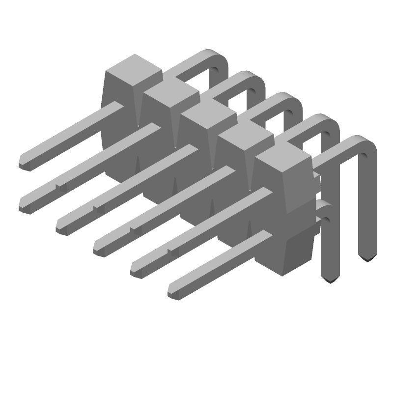 10 Pos 2 Row RA Header, 2.54mm Pitch, Male Pin, Solder