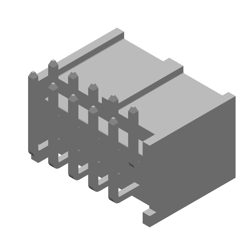 10 Pos 2 Row RA Header, 2.54mm Pitch, 3A, 350V, Solder