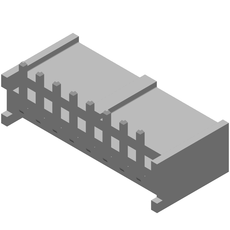 8 Pos 1 Row RA Header, 2.54mm Pitch, Solder, Gold Plated