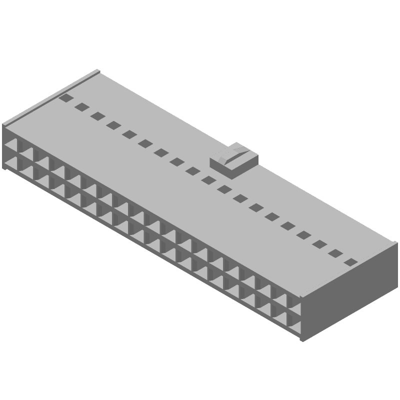 38 Pos 2 Row 2.54mm Pitch Female Crimp Header Receptacle