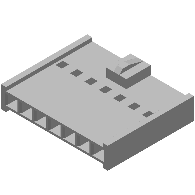 7 Pos Female Header, 2.54mm Pitch, Crimp, Straight