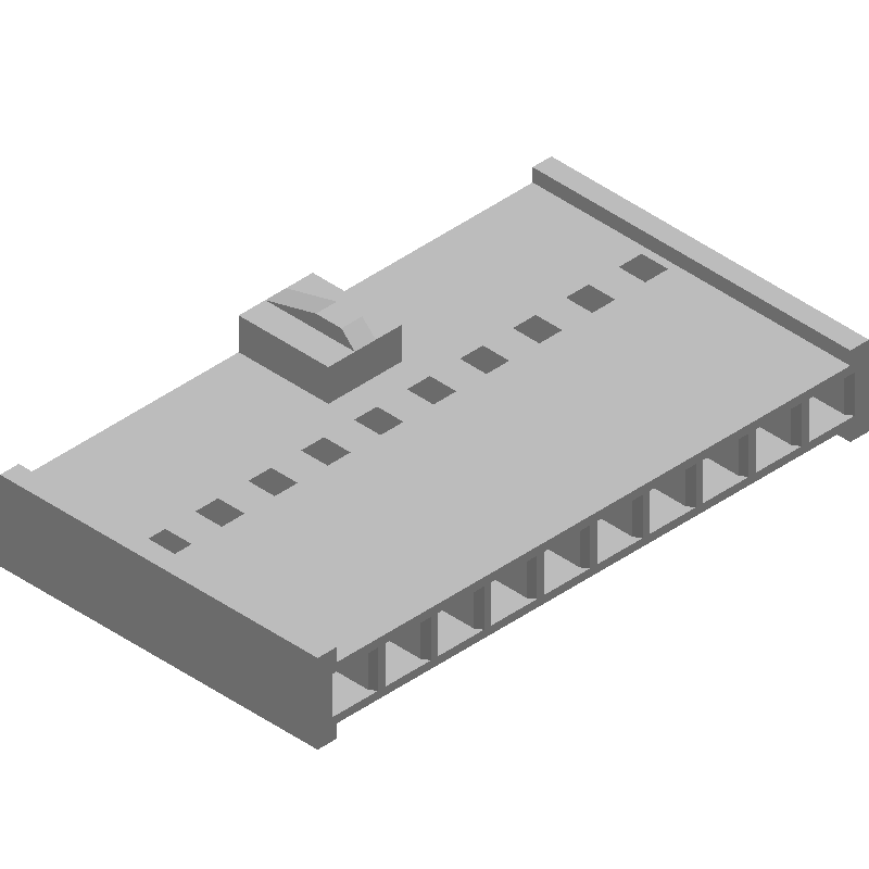 10 Pos 1 Row Female Header, 2.54mm Pitch, Crimp, 3A, 350V