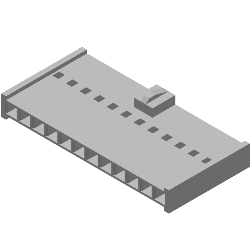 12 Pos 1 Row Female Header 2.54mm Pitch Crimp Receptacle