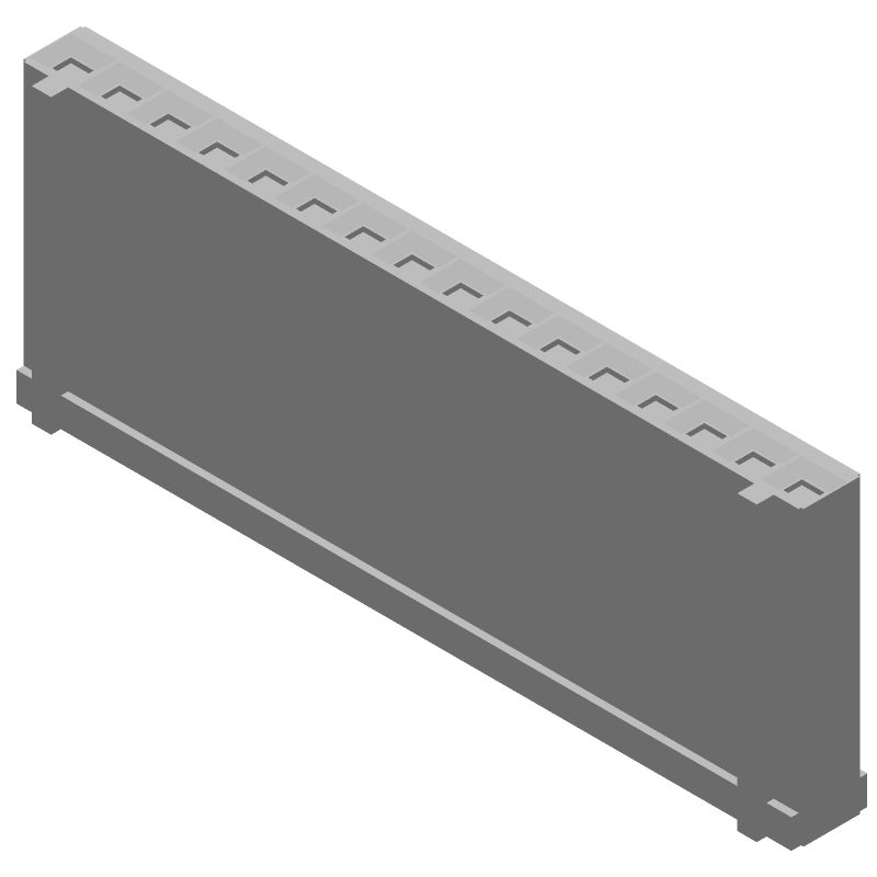16 Pos 2.54mm Crimp Wire Housing, Female Socket, 3A, 250V, Straight