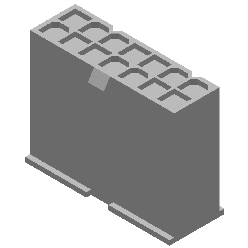 14 Pos 4.2mm Crimp Wire Housing, Male, 9A, 600V