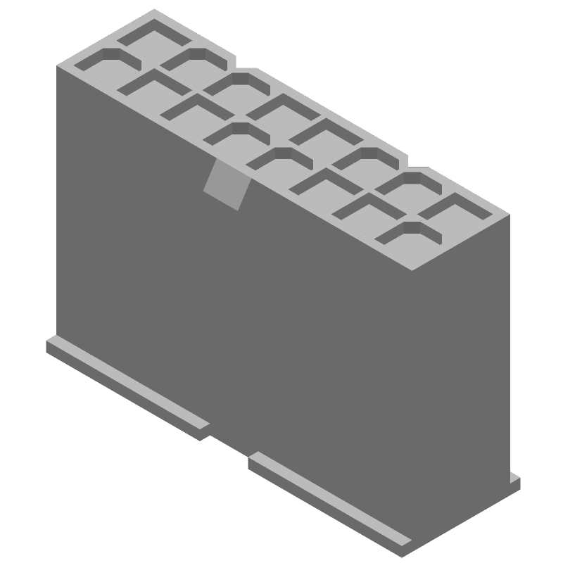 16 Pos 4.2mm Crimp Wire Housing, Male Pin, 9A, 600V