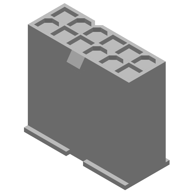 12 Pos Wire Housing, Male Pin, 4.2mm Pitch, Crimp, UL94 V-0