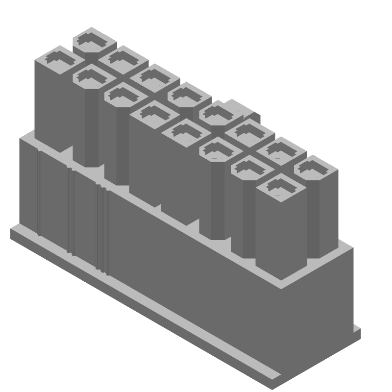 16 Pos Female Crimp Wire Housing, 4.2mm Pitch, 9A, 600V