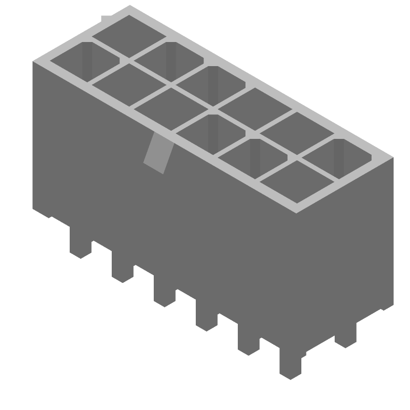 Power Connector 12 Pos 4.2mm Solder ST 600V 9A