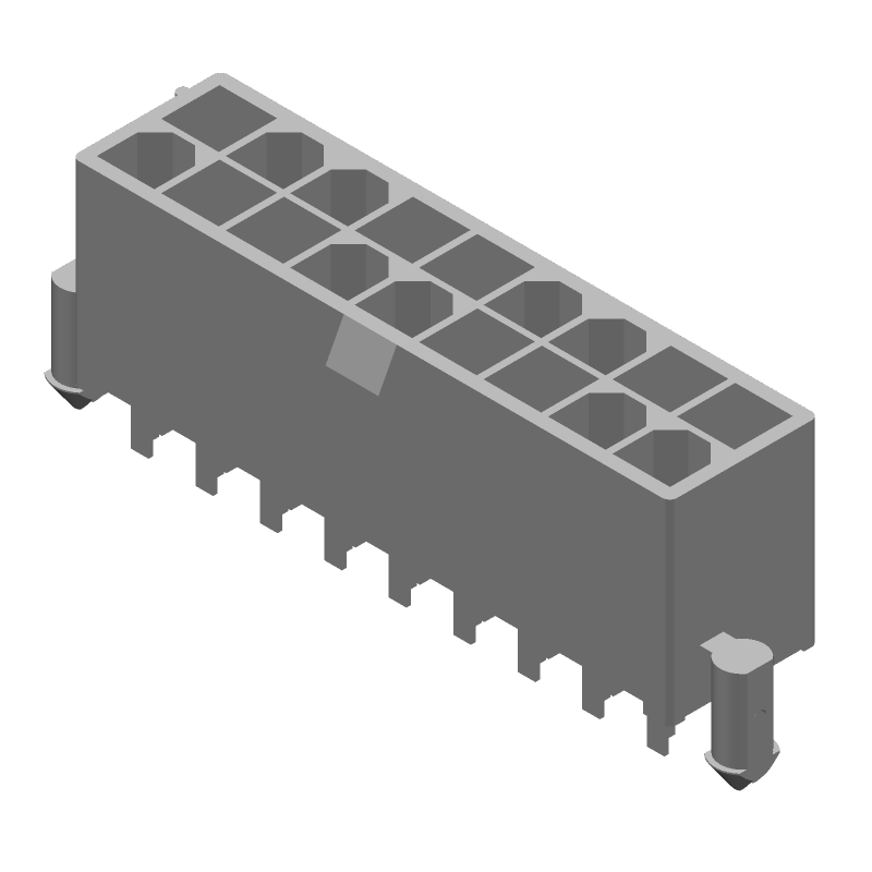 18 Pos 9A 600V Wire-to-Board Header, Male, Straight, TH
