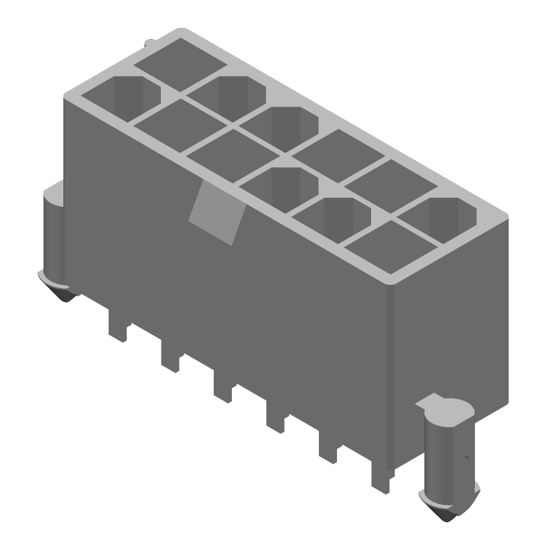 12 Pos 4.2mm Pitch Wire-to-Board Header, 9A, 600V, UL94 V-0