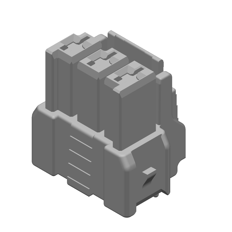 3 Pos Power Connector, Wire-to-Wire, 600V, Crimp, UL94 V-0