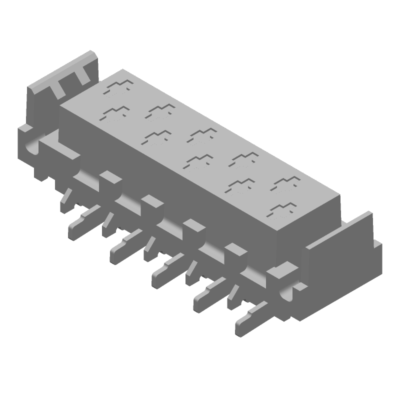 10 Pos 1.27mm Pitch Shrouded Header, 1.5A, 100V, SMD