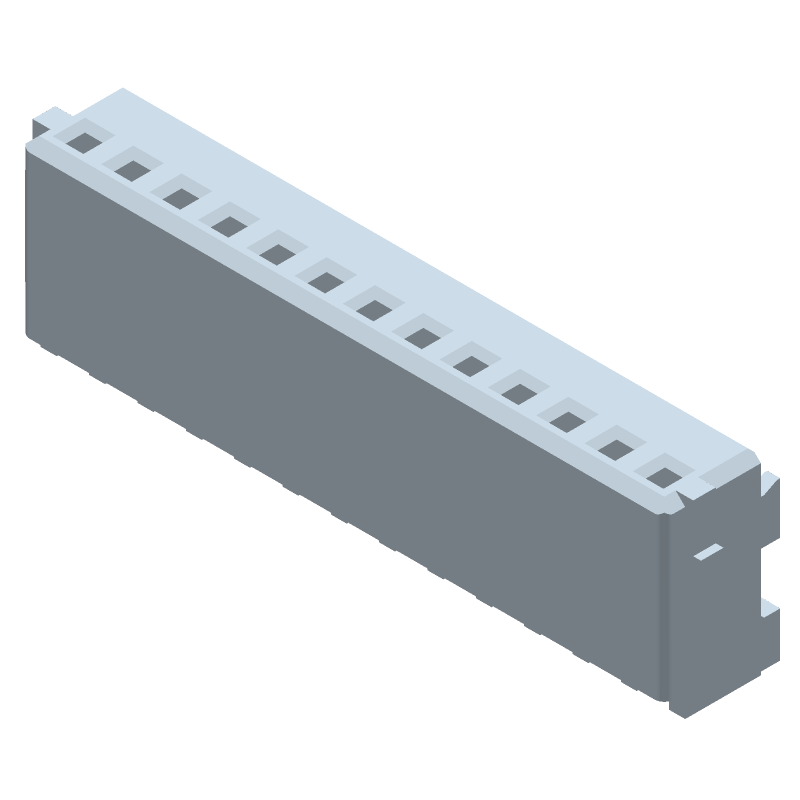 13 Pos 1.5mm Crimp Wire Housing, Female Socket, 2A, 50V