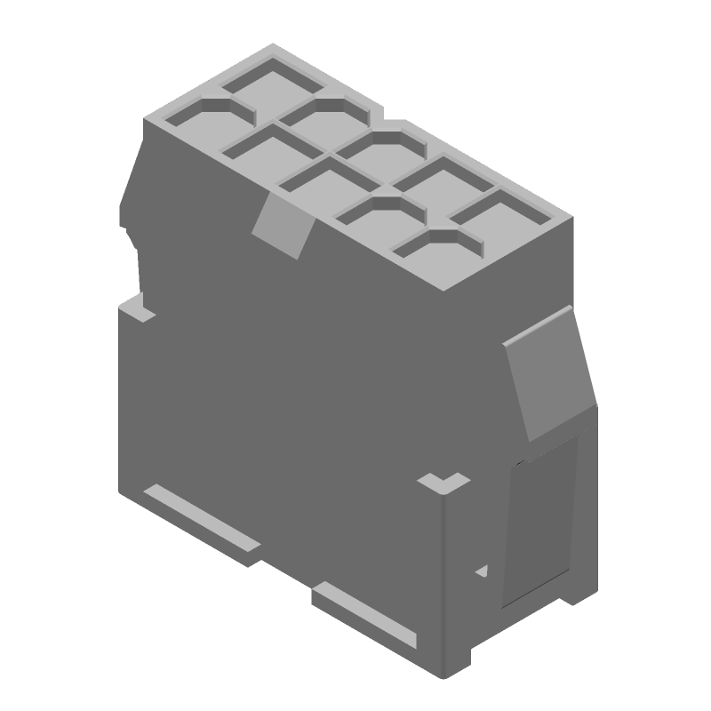 10 Pos Male Pin Connector, 9A, 600V, Crimp, Wire-to-Wire