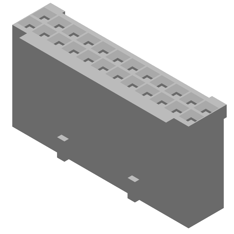 24 Pos 2.54mm Crimp Wire Housing, Female Socket, 3A, 250V