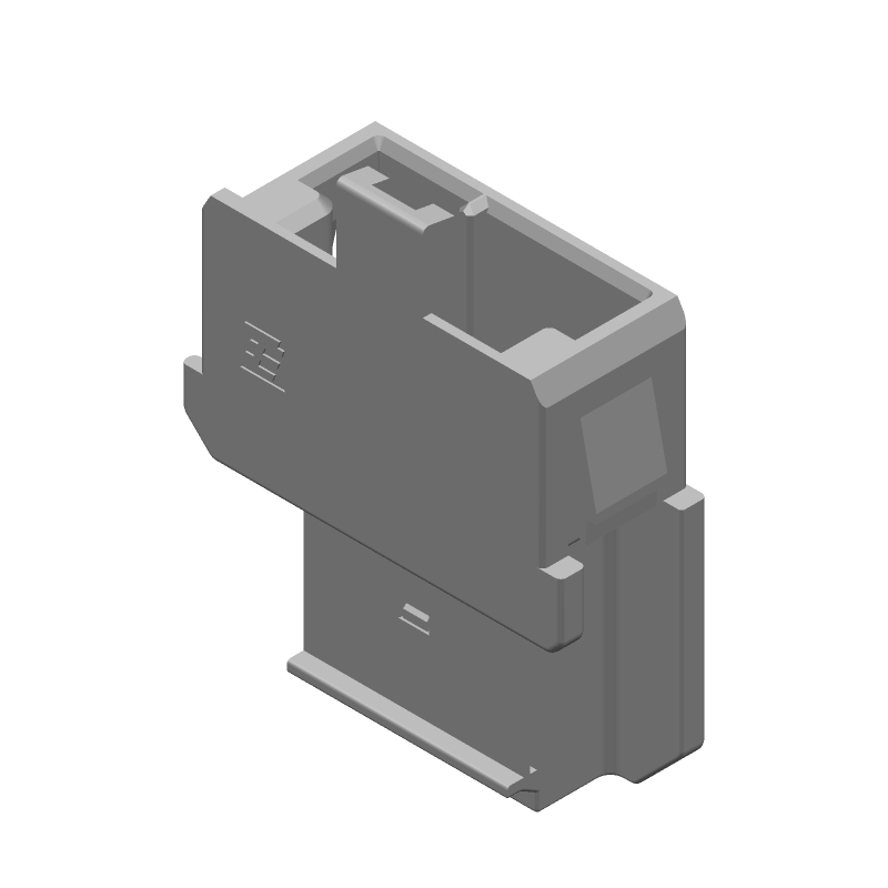 3 Pos Signal Rectangular Connector, Male, Crimp, IP67, UL94 HB