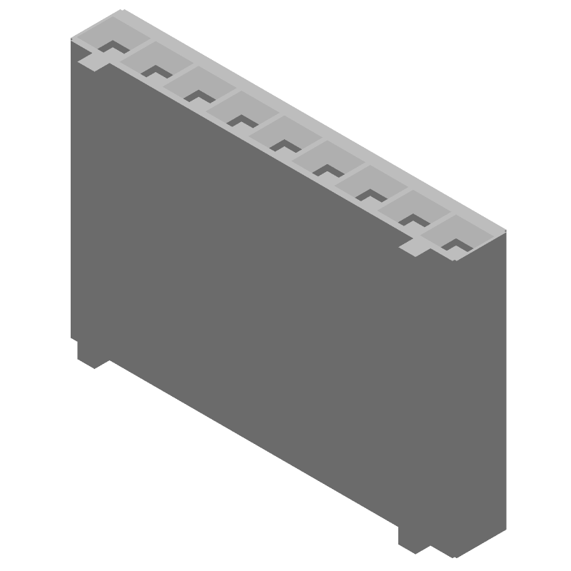 9 Pos 2.54mm Crimp Receptacle Housing, 3A, 250V, Black