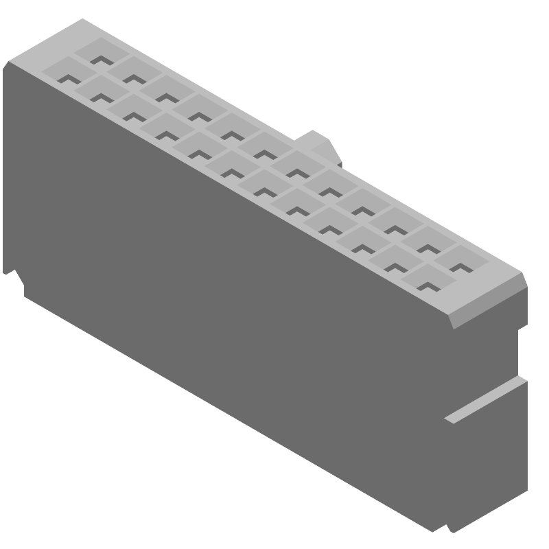 24 Pos 2 Row Female Header, 2.54mm Pitch, 3A, 250V, Black