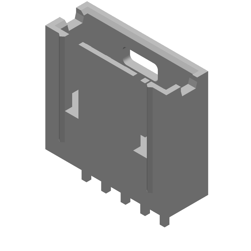 5 Pos 2.54mm Straight Shrouded Header, Male Pin, 3A, Gold/Tin/Lead