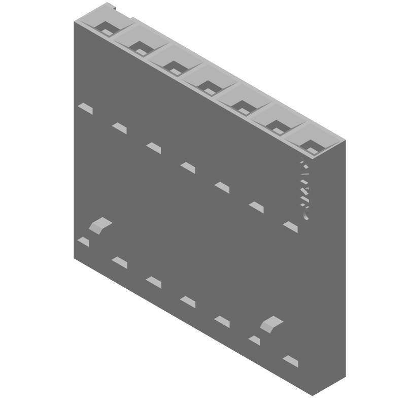 7 Pos 2.54mm IDC Crimp Wire Housing, Male, 3A, 105C, Black