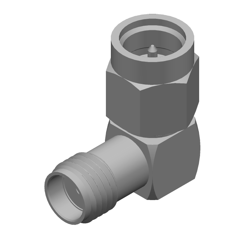 SMA-SMA RF Adapter, Female-Male, 18GHz, 50R, Stainless Steel