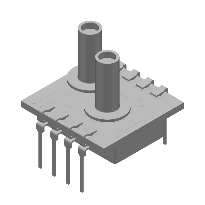 Peizoresistive Sensor, Differential, 0Psi Min, 15Psi Max, 0-100mV, Square, Through Hole Mount, DIP-8