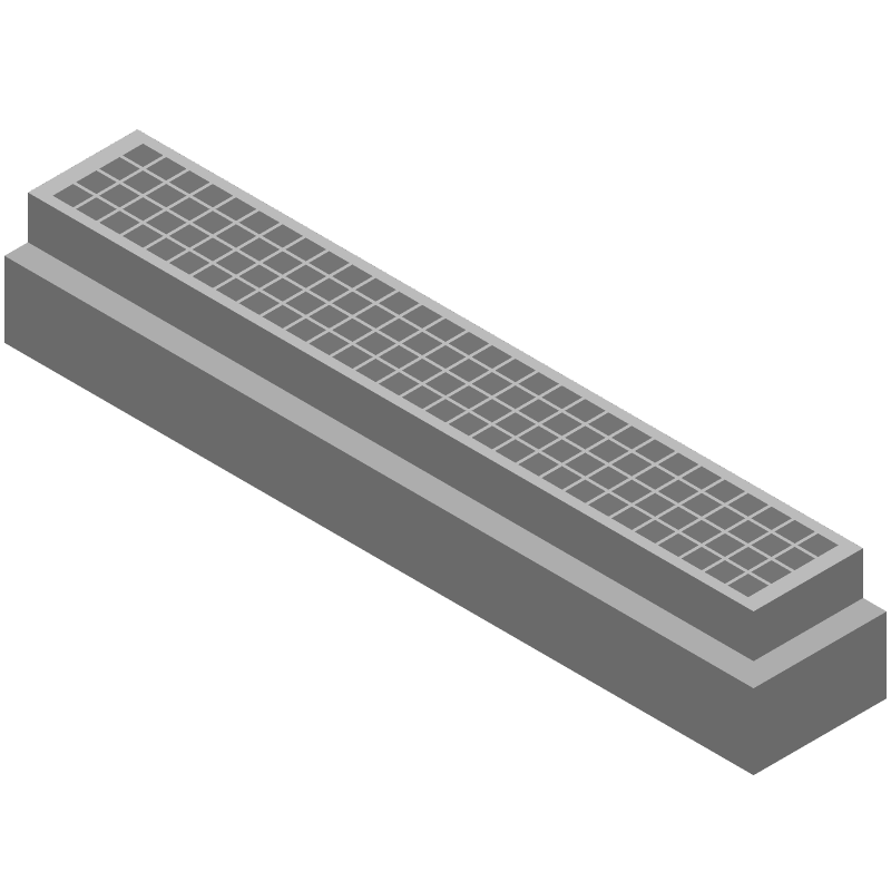 PBT Shroud, 120 Pos, 2mm Pitch, Straight, Through Hole, 2A, UL94 V-0