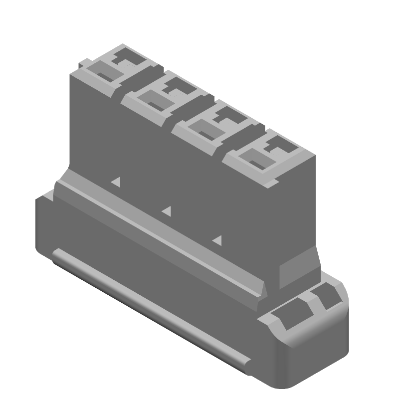 4 Pos 5mm Crimp Wire Housing, Male, 9A, 300V