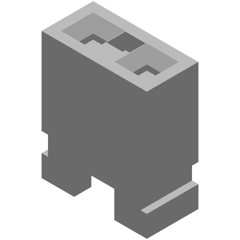 2 Pos Female Shunt Connector, 3A, 2.54mm Pitch, Tin Plated